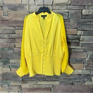 Ashley Stewart elastic band top with sheer sleeves Sz 18